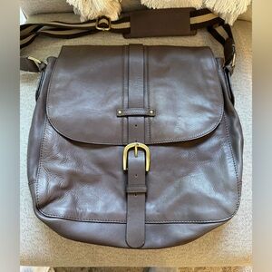 Vintage Billy Bag London Brown Leather Crossbody Messenger Bag